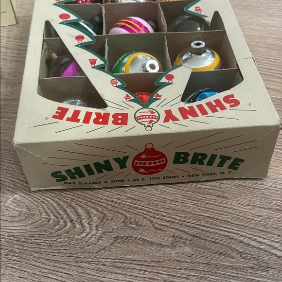 Vintage Glass Christmas Ornaments Mixed Colors Germany Shiny Brite Style - Picture 14 of 16